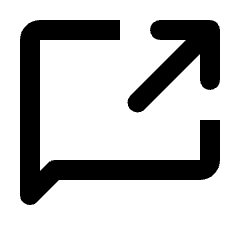 Cross Reference Bubble Icon from Rounded Line - Streamline Material Set