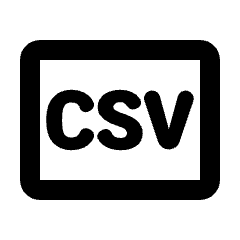 Csv Icon from Rounded Line - Streamline Material Set