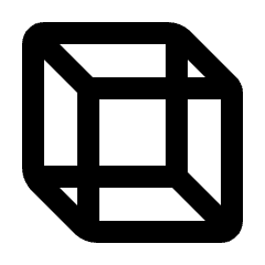 Cube Shape Alt Icon from Rounded Line - Material Pro Set