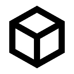 Cube Shape Icon from Sharp Line - Material Pro Set