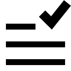 Data Check Icon from Sharp Solid Set