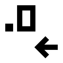 Decimal Decrease Fill Icon from Sharp Fill - Material Pro Set
