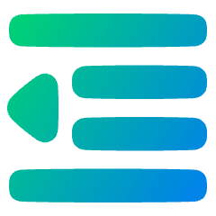 Decrease Indent Icon from Plump Gradient Set