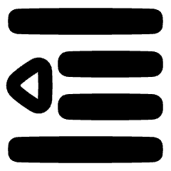 Decrease Indent Icon from Plump Remix Set