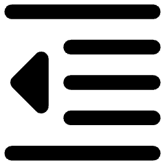 Decrease Indent Icon from Core Remix Set