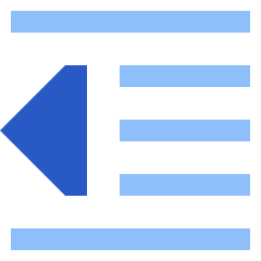 Decrease Indent Icon from Sharp Flat Set