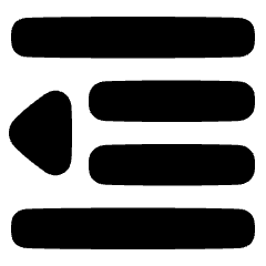 Decrease Indent Icon from Plump Solid Set