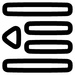 Decrease Indent Icon from Plump Line Set