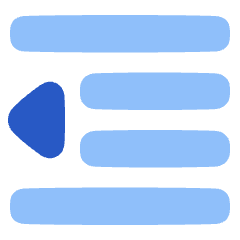 Decrease Indent Icon from Plump Flat Set