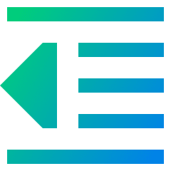 Decrease Indent Icon from Sharp Gradient Set