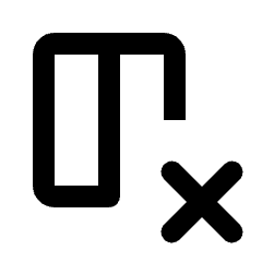 Delete Column Icon from Rounded Line - Material Pro Set