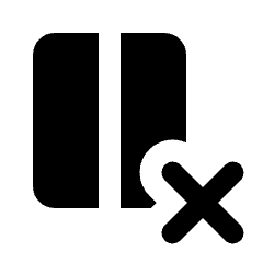 Delete Column Fill Icon from Rounded Fill - Streamline Material Set