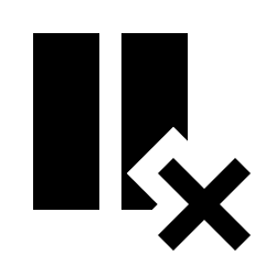 Delete Column Fill Icon from Sharp Fill - Streamline Material Set