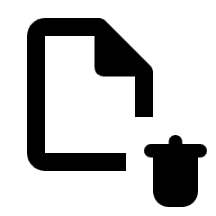 Delete File Icon from Rounded Line - Streamline Material Set