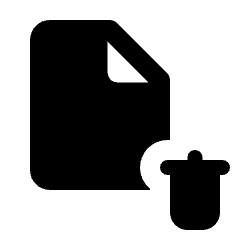Delete File Fill Icon from Rounded Fill - Streamline Material Set