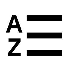 Descending Alphabetical List Icon from Sharp Line - Streamline Material Set