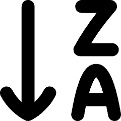 Descending Alphabetical Order Icon from Flex Solid Set