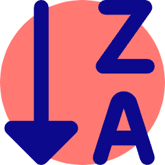 Descending Alphabetical Order Icon from Core Pop Set