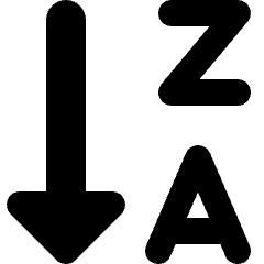 Descending Alphabetical Order Icon from Micro Solid Set