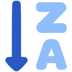Descending Alphabetical Order Icon from Plump Flat Set