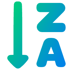 Descending Alphabetical Order Icon from Plump Gradient Set