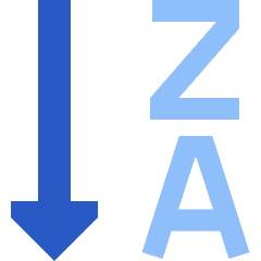 Descending Alphabetical Order Icon from Sharp Flat Set