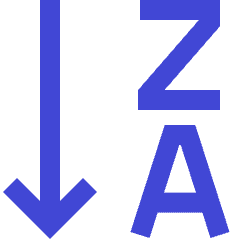 Descending Alphabetical Order Icon from Sharp Duo Set