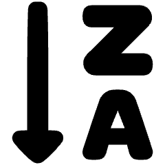 Descending Alphabetical Order Icon from Plump Solid Set