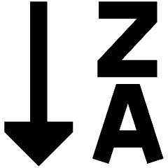 Descending Alphabetical Order Icon from Sharp Remix Set