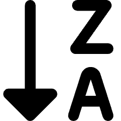 Descending Alphabetical Order Icon from Core Remix Set