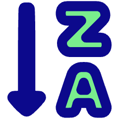 Descending Alphabetical Order Icon from Plump Pop Set