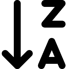 Descending Alphabetical Order Icon from Micro Line Set