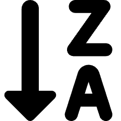 Descending Alphabetical Order Icon from Core Solid Set
