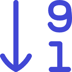 Descending Number Order Icon from Flex Duo Set