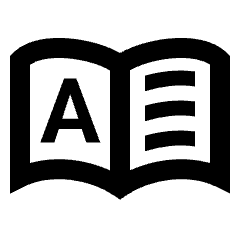 Dictionary Icon from Sharp Line - Streamline Material Set