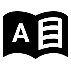 Dictionary Fill Icon from Sharp Fill - Material Pro Set