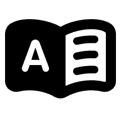 Dictionary Fill Icon from Rounded Fill - Streamline Material Set