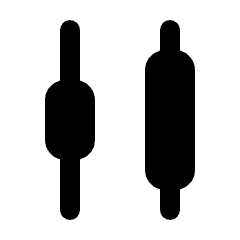 Distribute Center Horizontal Icon from Rounded Line - Material Pro Set