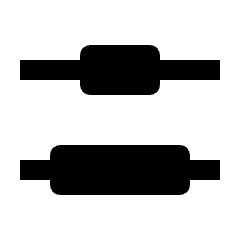 Distribute Center Vertical Fill Icon from Outlined Fill - Streamline Material Set
