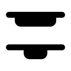 Distribute Top Icon from Rounded Line - Material Pro Set