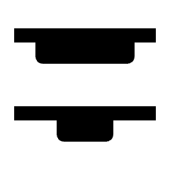 Distribute Top Fill Icon from Outlined Fill - Streamline Material Set