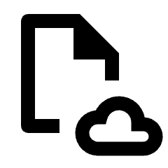 Document Cloud Icon from Outlined Line - Streamline Material Set