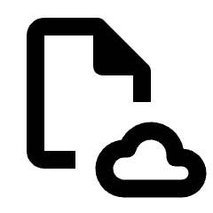 Document Cloud Icon from Rounded Line - Material Pro Set