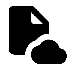 Document Cloud Fill Icon from Rounded Fill - Streamline Material Set