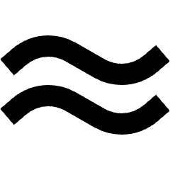 Double Tilde Icon from Sharp Solid Set