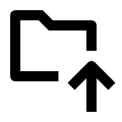 Drive Folder Upload Icon from Outlined Line - Streamline Material Icons Set