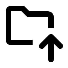 Drive Folder Upload Icon from Rounded Line - Material Pro Set