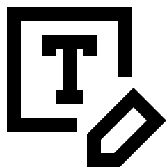 Edit Text Write Filled Icon from Sharp Line Set