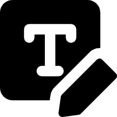 Edit Text Write Filled Icon from Core Solid Set