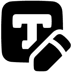 Edit Text Write Filled Icon from Plump Solid Set